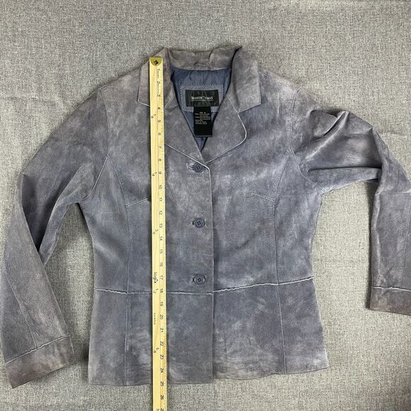 Vintage Brandon Thomas Lavender Purple Suede Leather Jacket Women Western Size M - Picture 7 of 11